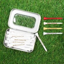 Engraved Golf Tees in a metal tin, Ideal Birthday Gift, Father's Day Dad Stepdad